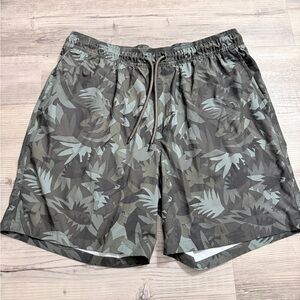 Leafy Camouflage swim trunks